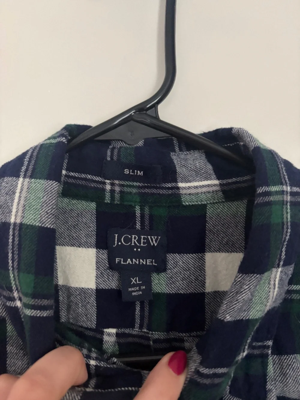 J Crew Slim Fit Men's Flannel Long Sleeve - XL